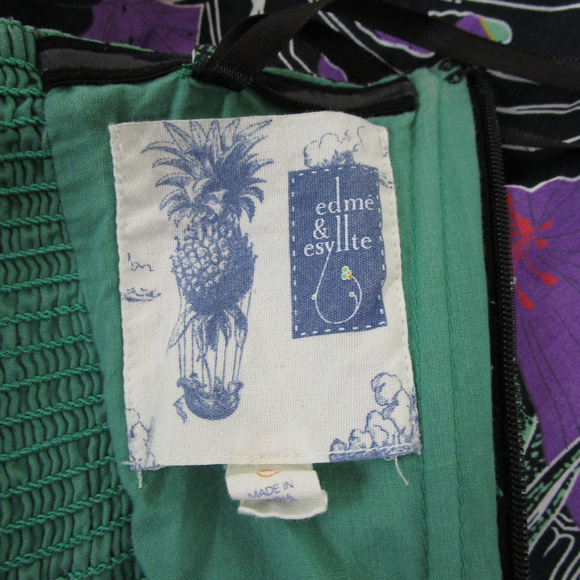 SOLDEdme & Esyllte Purple Floral Strapless Dress - Picture 4 of 8